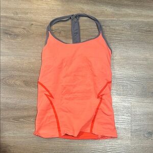 Coral and Gray Athletic Tank Top